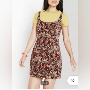 Wild Fable Floral Corduroy Jumper Dress